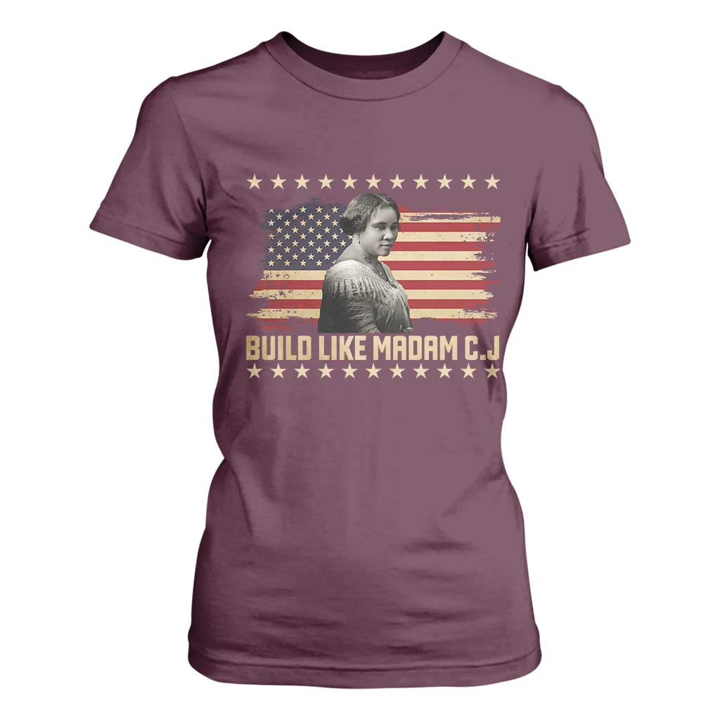 Build Like Madam CJ Walker T Shirt For Women Black History Month Gift