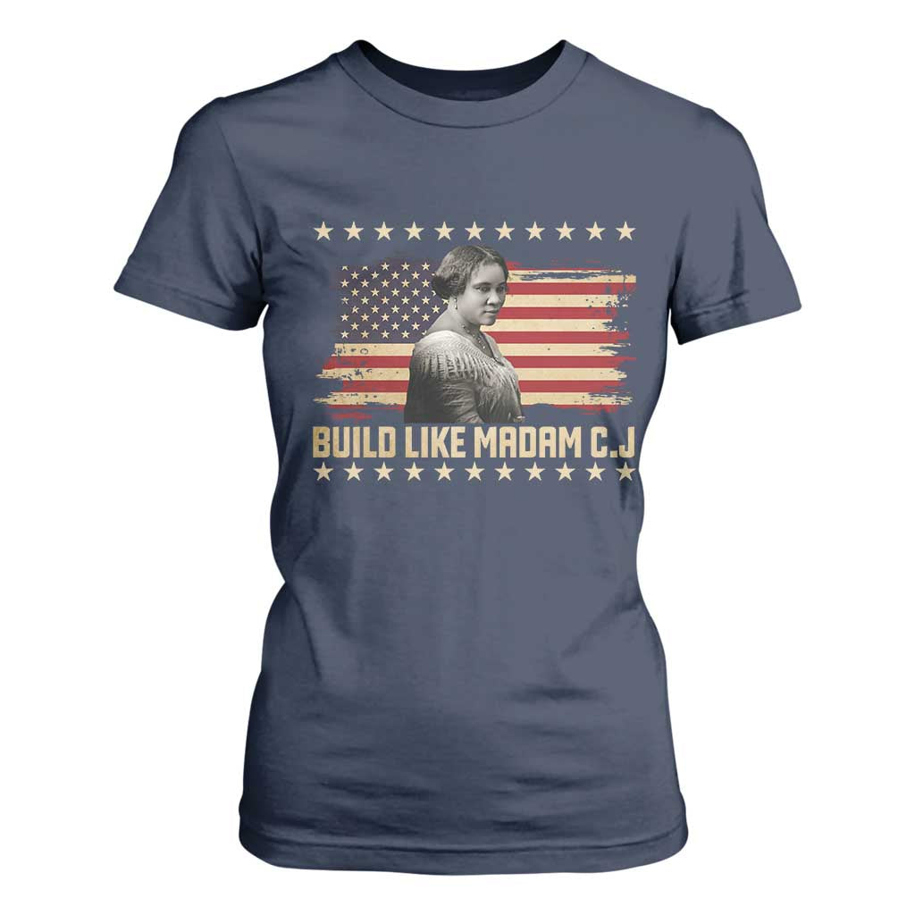 Build Like Madam CJ Walker T Shirt For Women Black History Month Gift