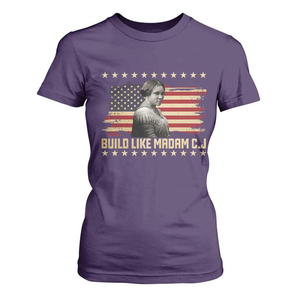 Build Like Madam CJ Walker T Shirt For Women Black History Month Gift