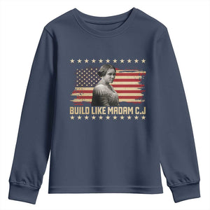 Build Like Madam CJ Walker Youth Sweatshirt Black History Month Gift
