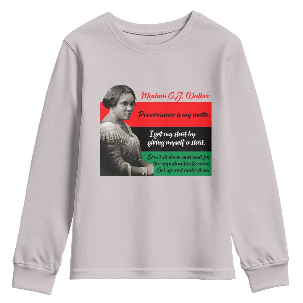 Madam CJ Walker Youth Sweatshirt Women Empowerment Inspirational Quote