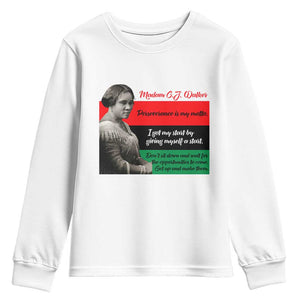 Madam CJ Walker Youth Sweatshirt Women Empowerment Inspirational Quote