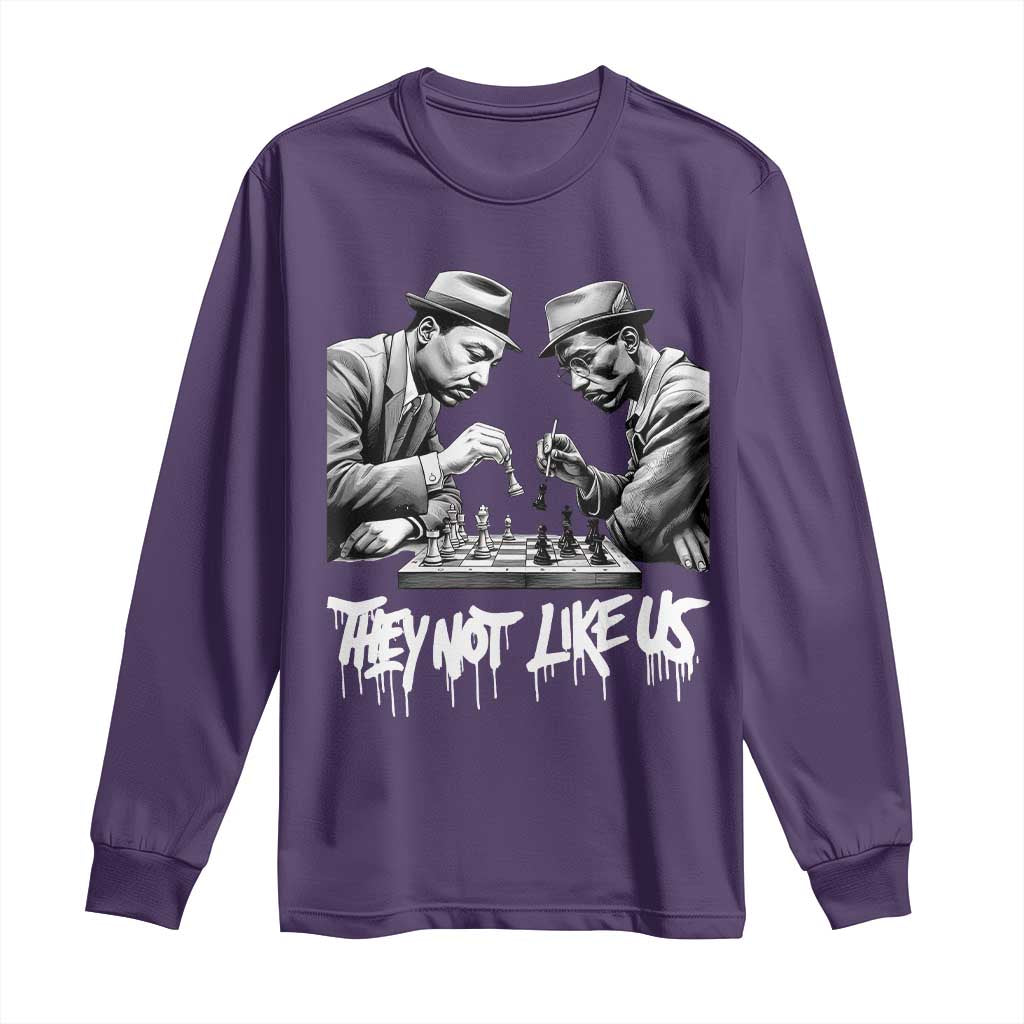 MLK And Malcolm X Long Sleeve Shirt They Not Like Us African American Heritage Gift - African Pride
