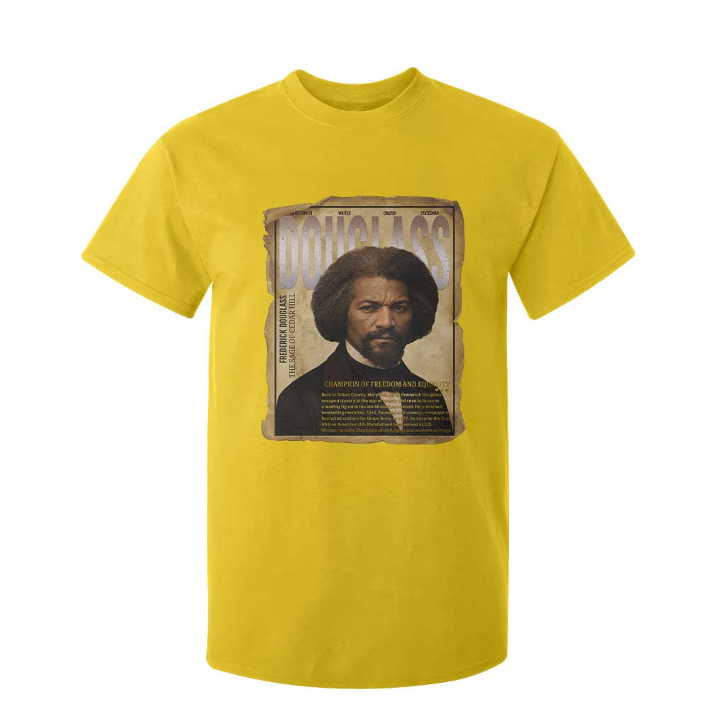 Frederick Douglass Historical Newspaper T Shirt For Kid The Sage Of Cedar Hill - African Pride