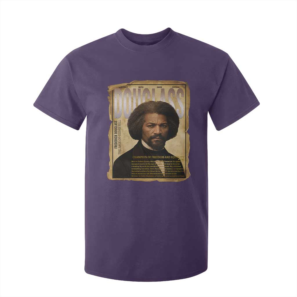 Frederick Douglass Historical Newspaper T Shirt For Kid The Sage Of Cedar Hill - African Pride