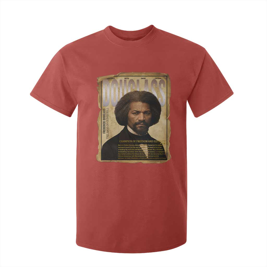 Frederick Douglass Historical Newspaper T Shirt For Kid The Sage Of Cedar Hill - African Pride
