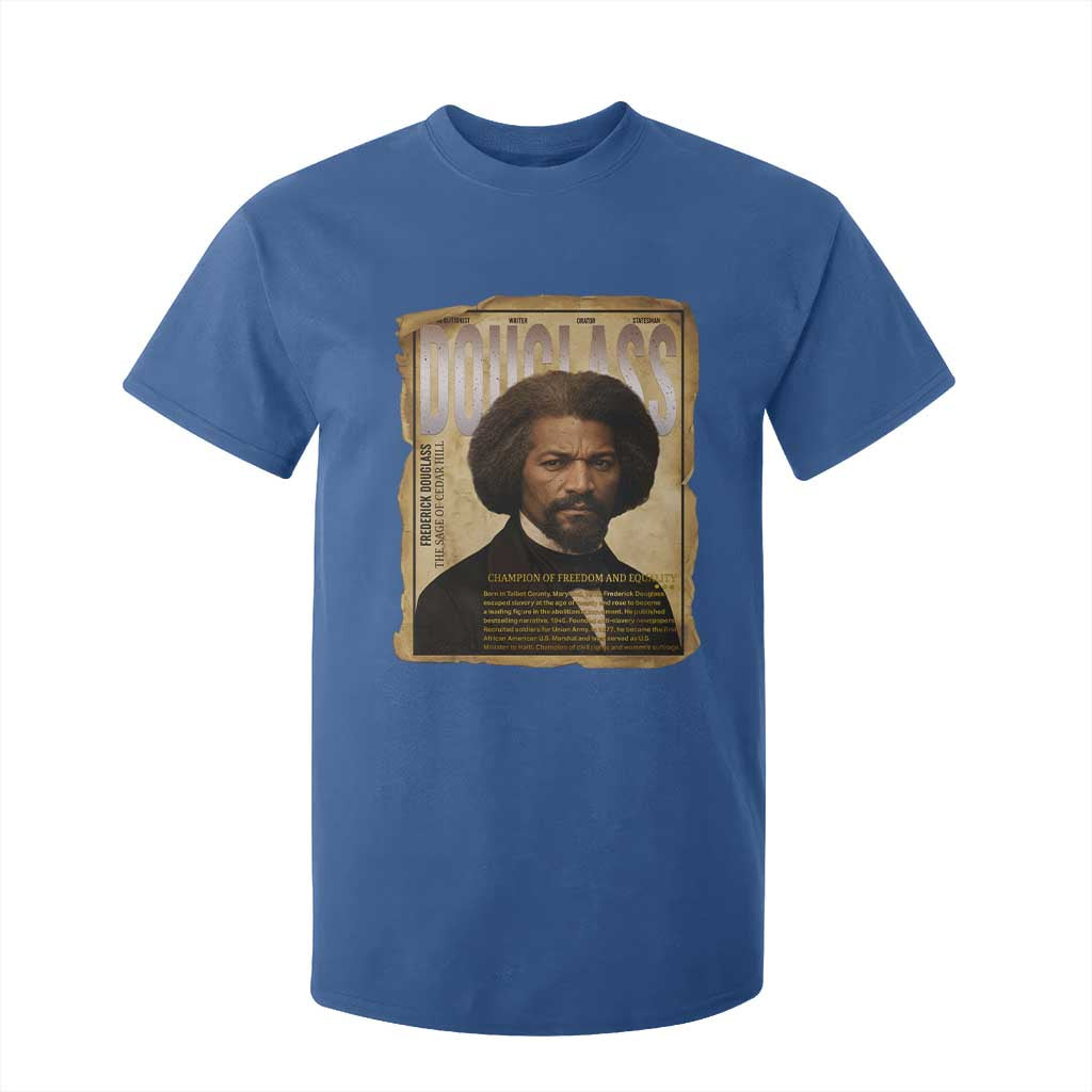 Frederick Douglass Historical Newspaper T Shirt For Kid The Sage Of Cedar Hill - African Pride
