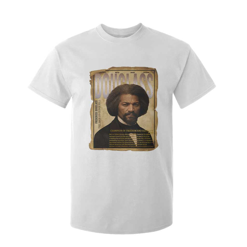Frederick Douglass Historical Newspaper T Shirt For Kid The Sage Of Cedar Hill - African Pride