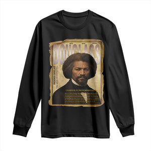 Frederick Douglass Historical Newspaper Long Sleeve Shirt The Sage Of Cedar Hill - African Pride