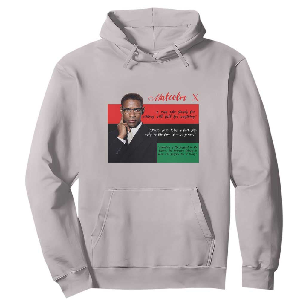 Motivational Malcolm X Quote Hoodie Black History Month Gift - African Pride