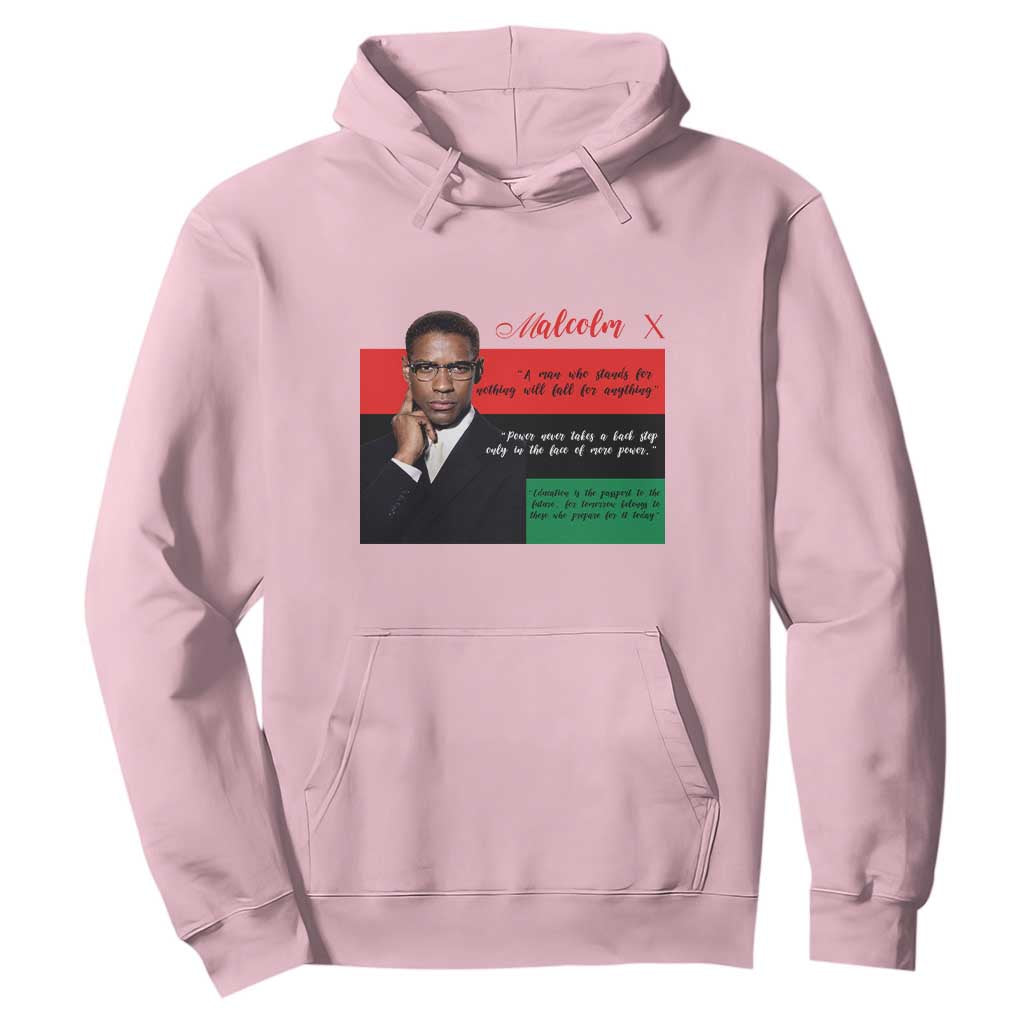 Motivational Malcolm X Quote Hoodie Black History Month Gift - African Pride