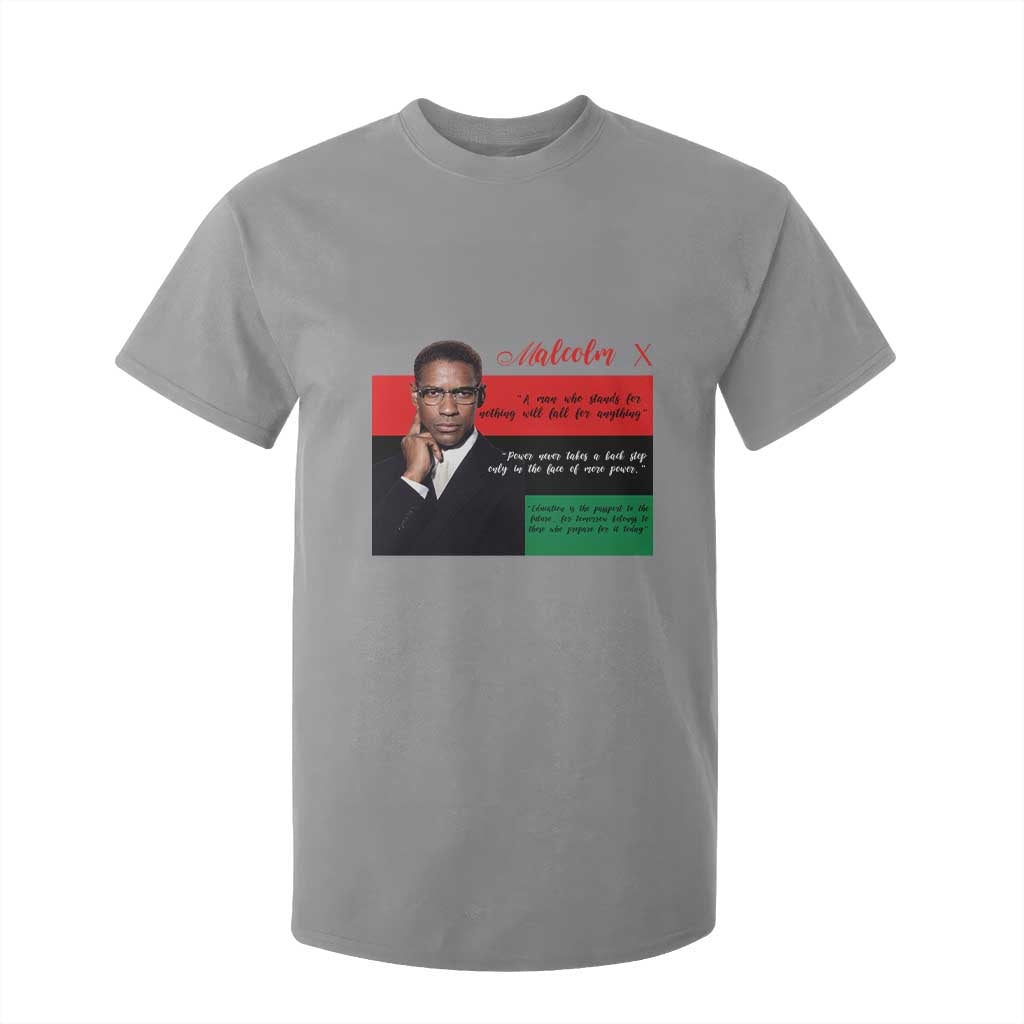 Motivational Malcolm X Quote T Shirt For Kid Black History Month Gift - African Pride