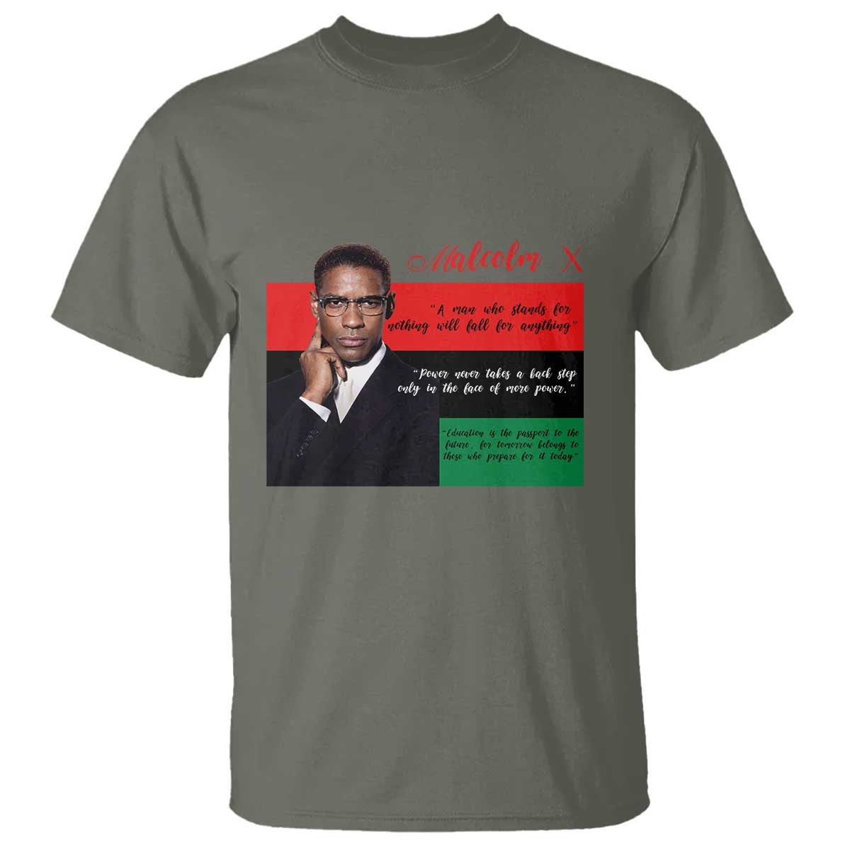 Motivational Malcolm X Quote T Shirt Black History Month Gift - African Pride