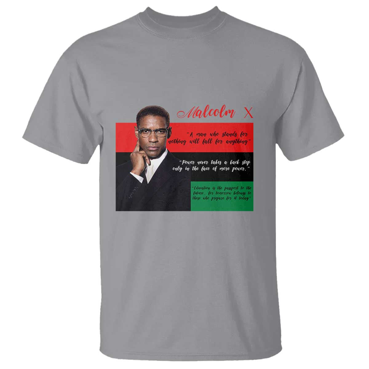 Motivational Malcolm X Quote T Shirt Black History Month Gift - African Pride