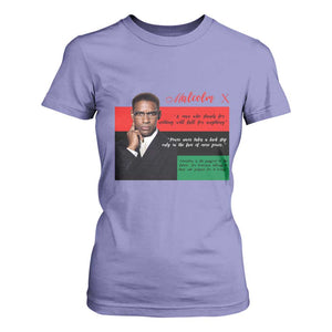 Motivational Malcolm X Quote T Shirt For Women Black History Month Gift - African Pride