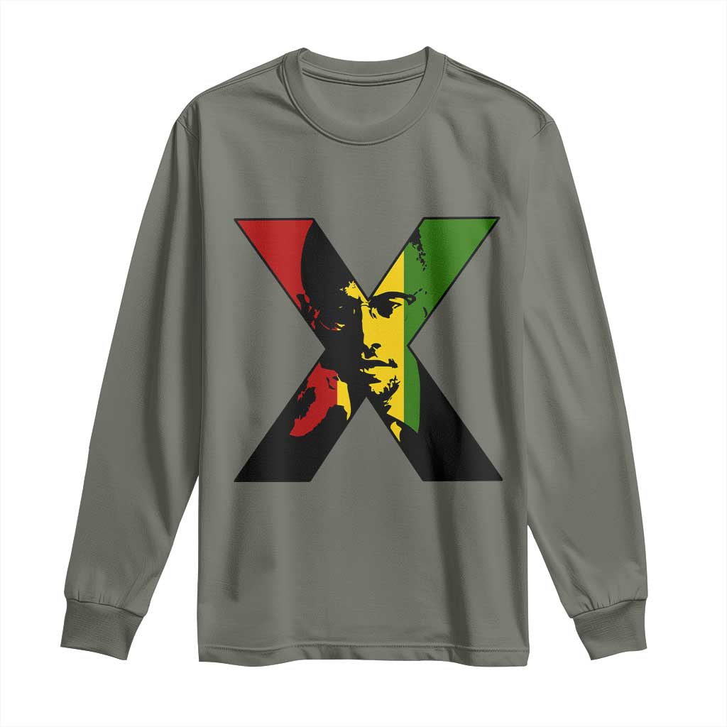 Malcolm X Long Sleeve Shirt African American Heritage Gift - African Pride