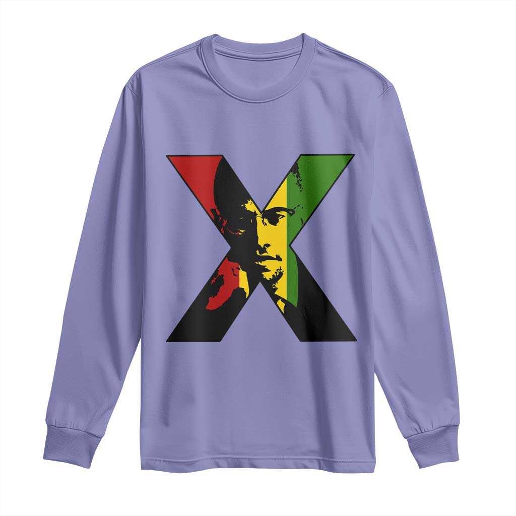 Malcolm X Long Sleeve Shirt African American Heritage Gift - African Pride