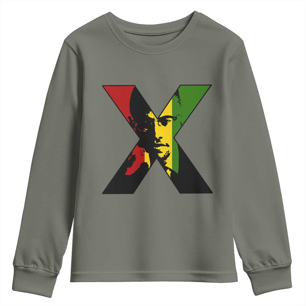 Malcolm X Youth Sweatshirt African American Heritage Gift - African Pride