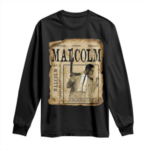 Malcolm X Historical Newspaper Long Sleeve Shirt By Any Means Necessary Black History - African Pride