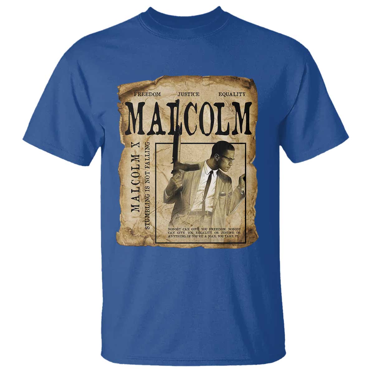Malcolm X Historical Newspaper T Shirt Stumbling Is Not Falling Black History TS12