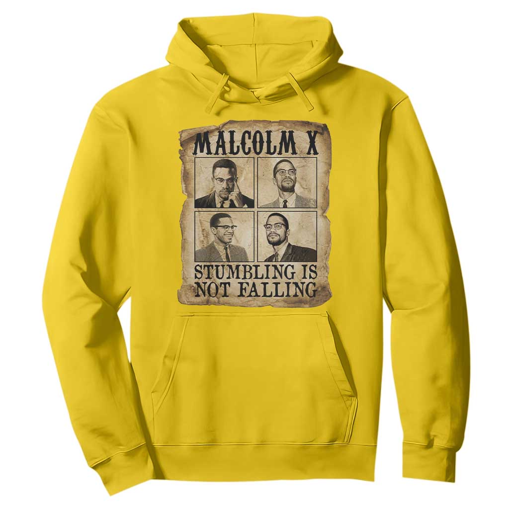Malcolm X Hoodie Stumbling Is Not Falling Historical Poster TS12