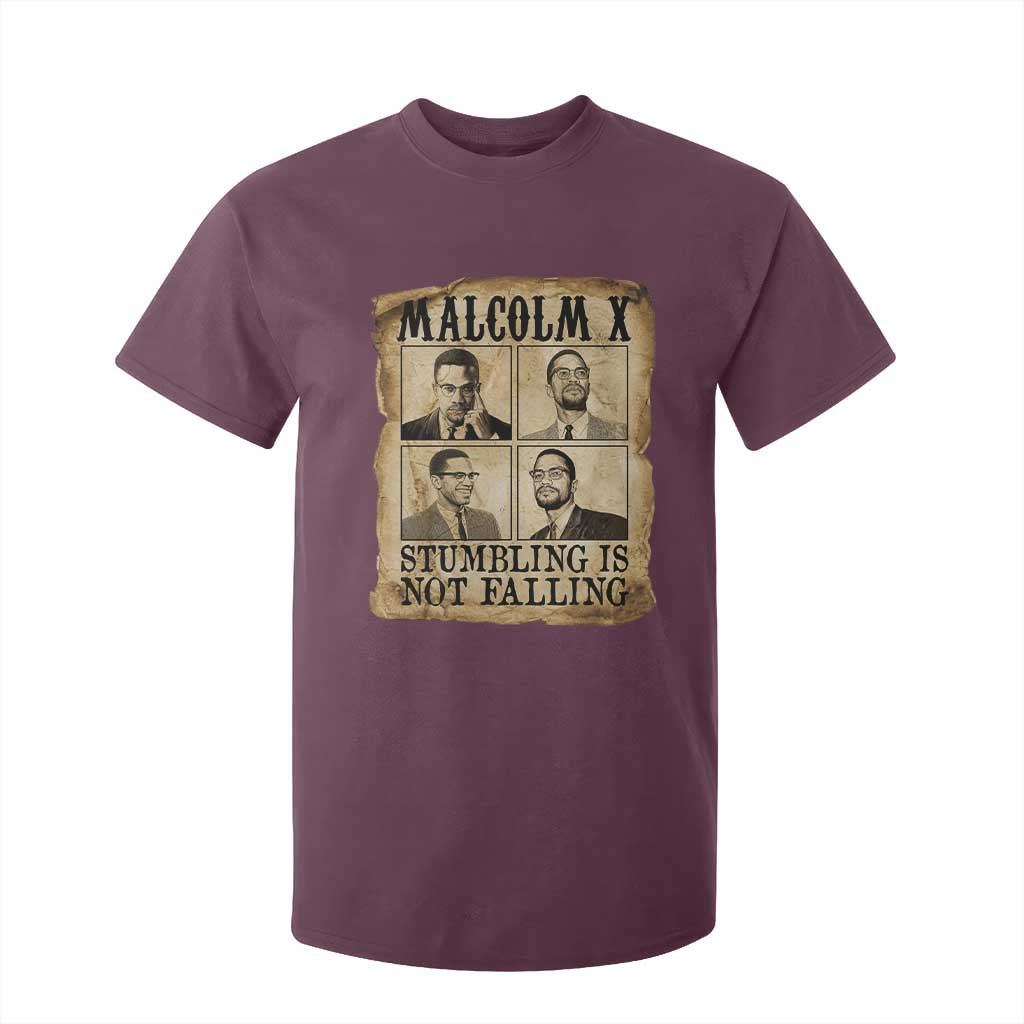Malcolm X T Shirt For Kid Stumbling Is Not Falling Historical Poster TS12
