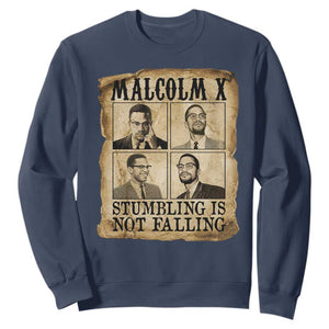 Malcolm X Sweatshirt Stumbling Is Not Falling Historical Poster TS12