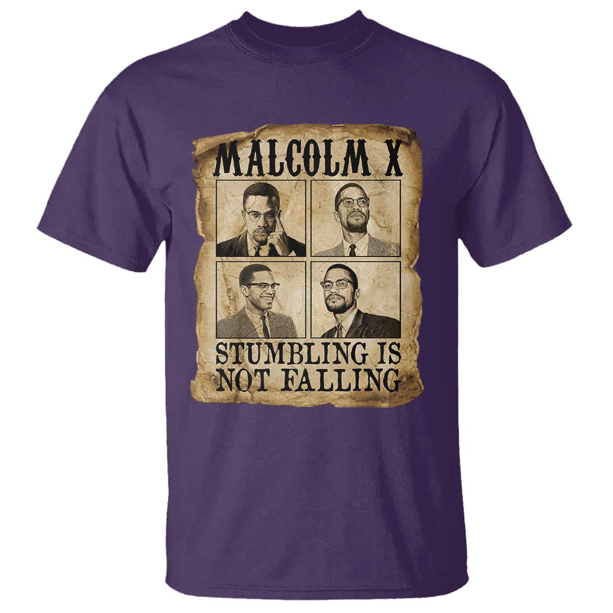 Malcolm X T Shirt Stumbling Is Not Falling Historical Poster TS12