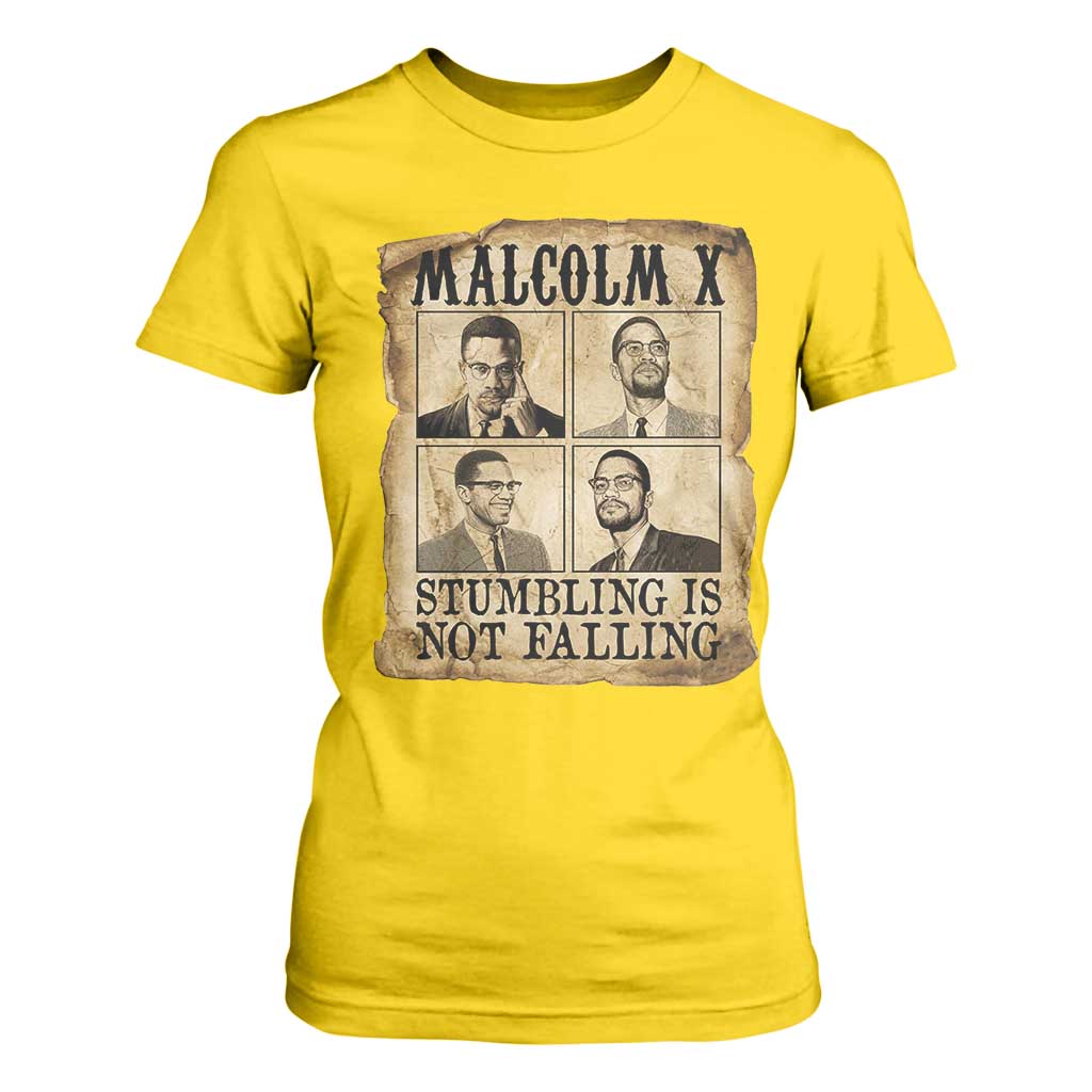 Malcolm X T Shirt For Women Stumbling Is Not Falling Historical Poster TS12