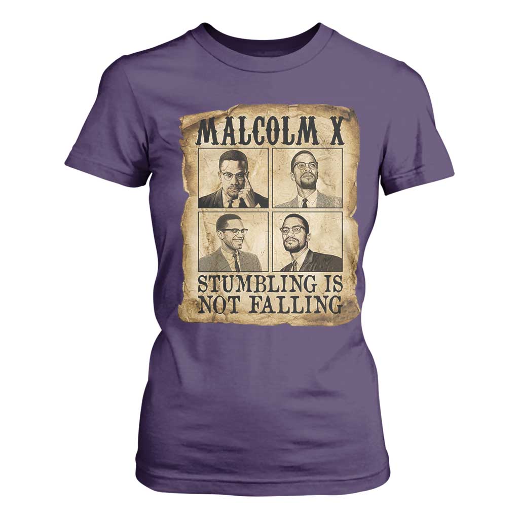 Malcolm X T Shirt For Women Stumbling Is Not Falling Historical Poster TS12
