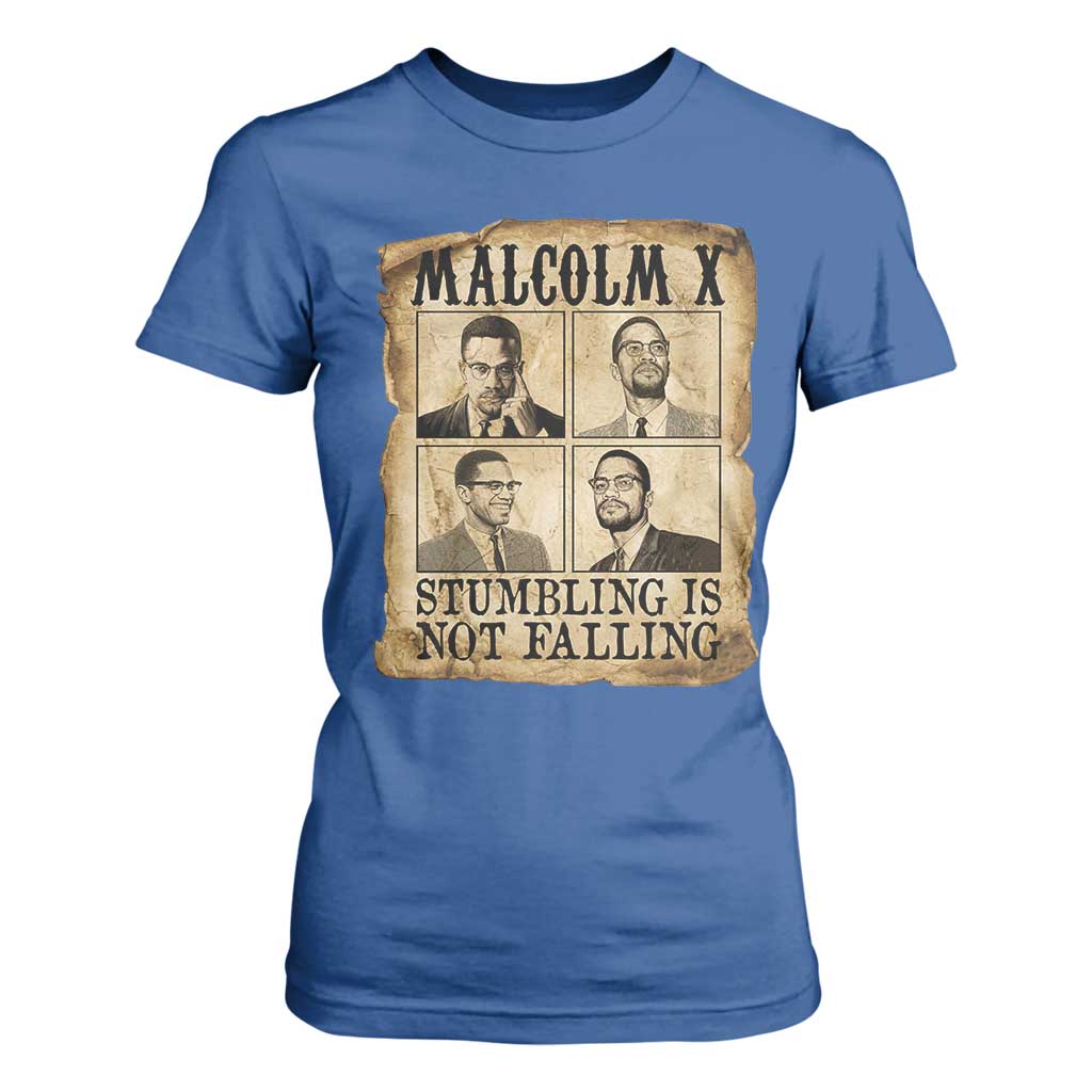 Malcolm X T Shirt For Women Stumbling Is Not Falling Historical Poster TS12