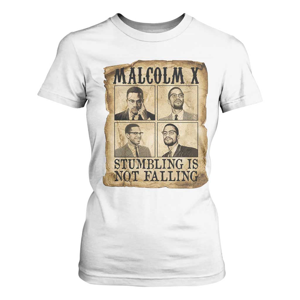 Malcolm X T Shirt For Women Stumbling Is Not Falling Historical Poster TS12