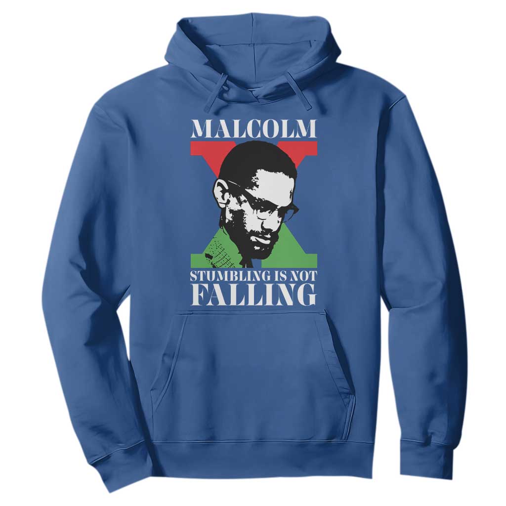 Malcolm X Hoodie Stumbling Is Not Falling Black History Leader TS12