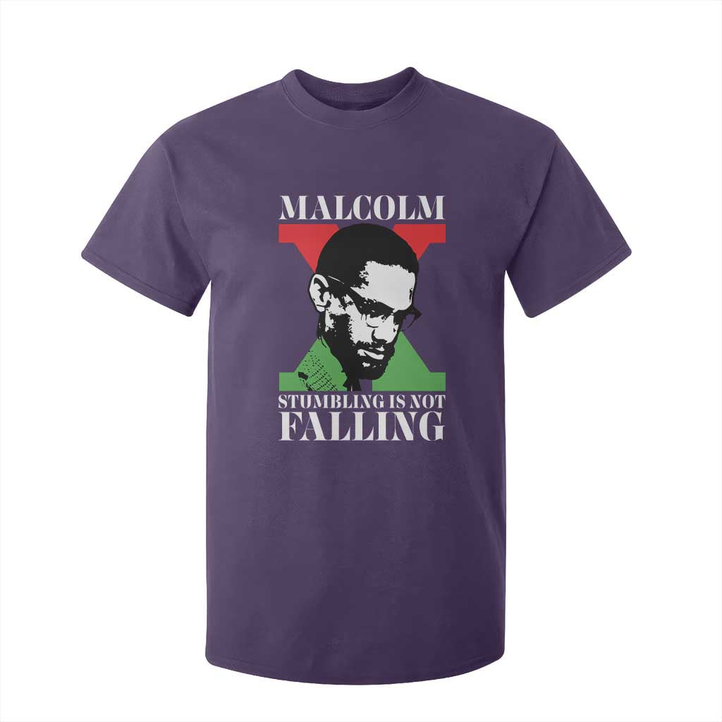 Malcolm X T Shirt For Kid Stumbling Is Not Falling Black History Leader TS12