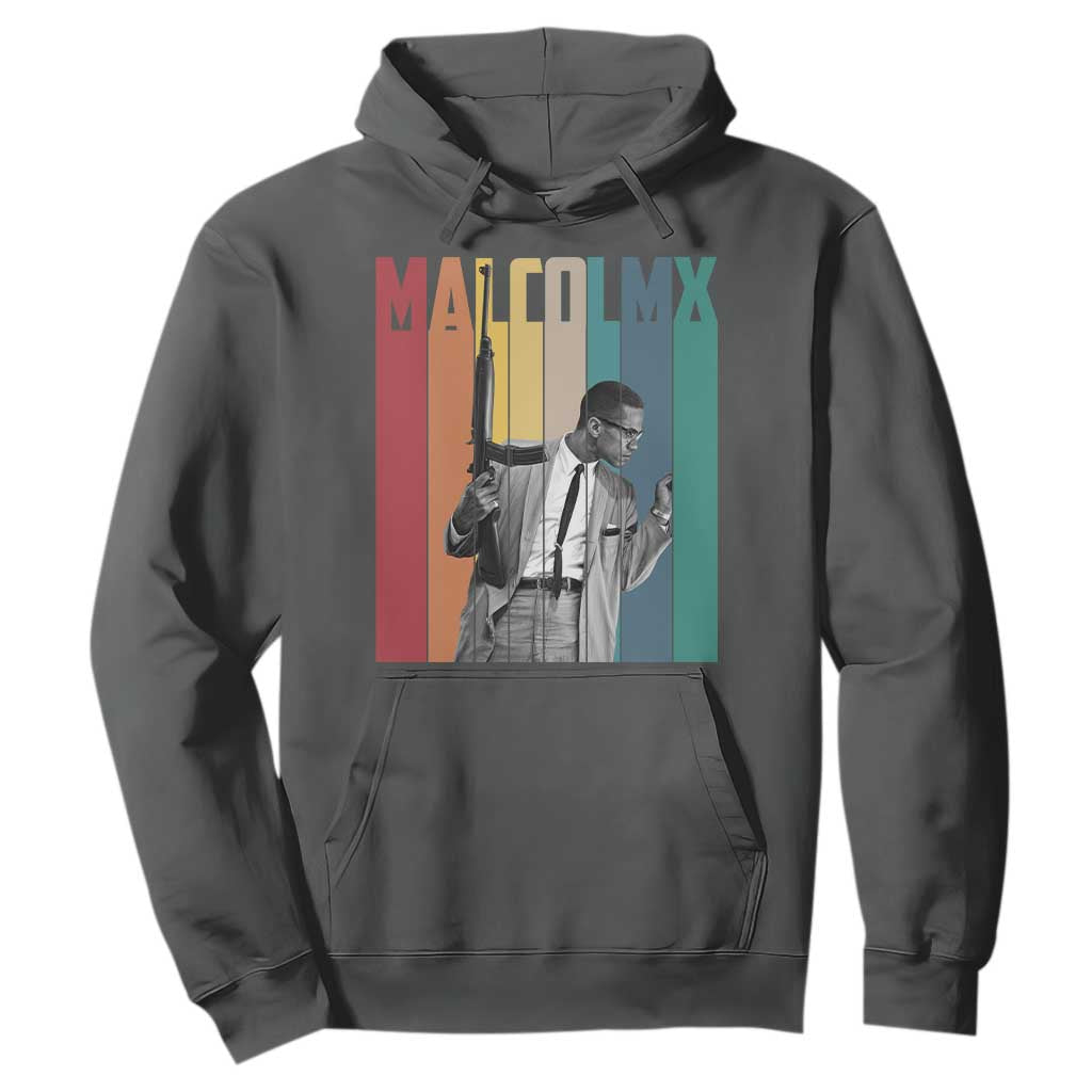 Malcolm X Hoodie Retro Portrait Black Empowerment Heritage Gift - African Pride