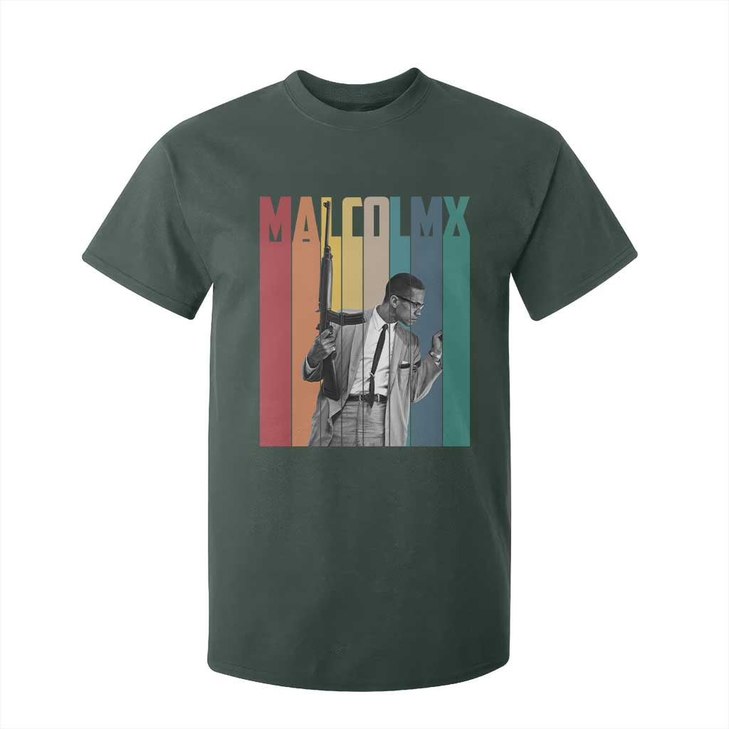 Malcolm X T Shirt For Kid Retro Portrait Black Empowerment Heritage Gift - African Pride