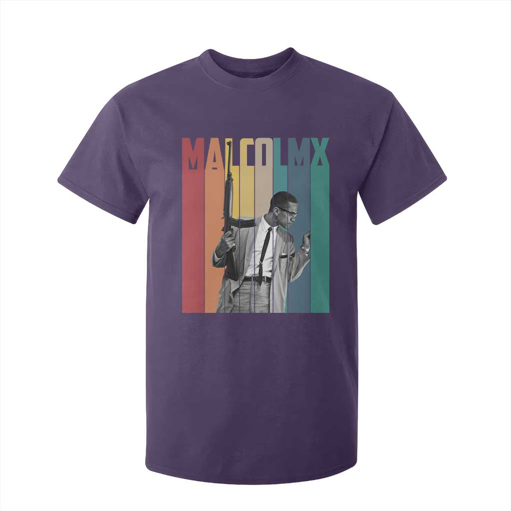 Malcolm X T Shirt For Kid Retro Portrait Black Empowerment Heritage Gift - African Pride