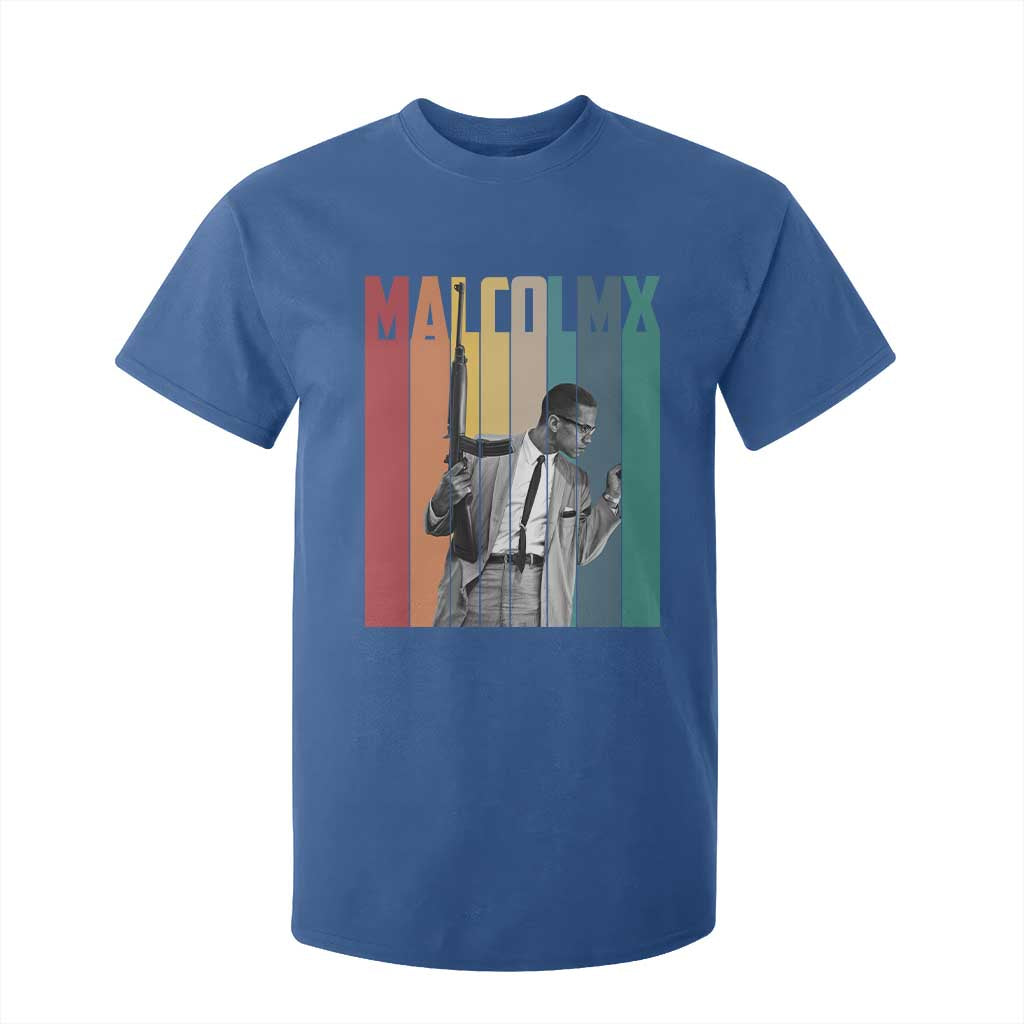 Malcolm X T Shirt For Kid Retro Portrait Black Empowerment Heritage Gift - African Pride