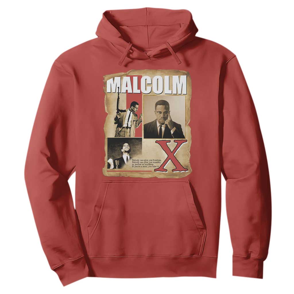 Malcolm X Quote Hoodie Nobody Can Give You Freedom Take It - African Pride
