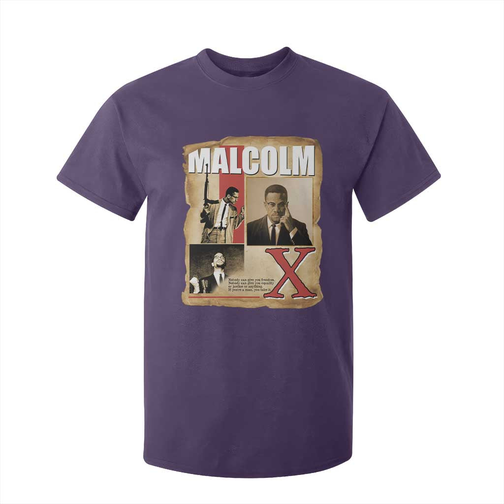 Malcolm X Quote T Shirt For Kid Nobody Can Give You Freedom Take It - African Pride