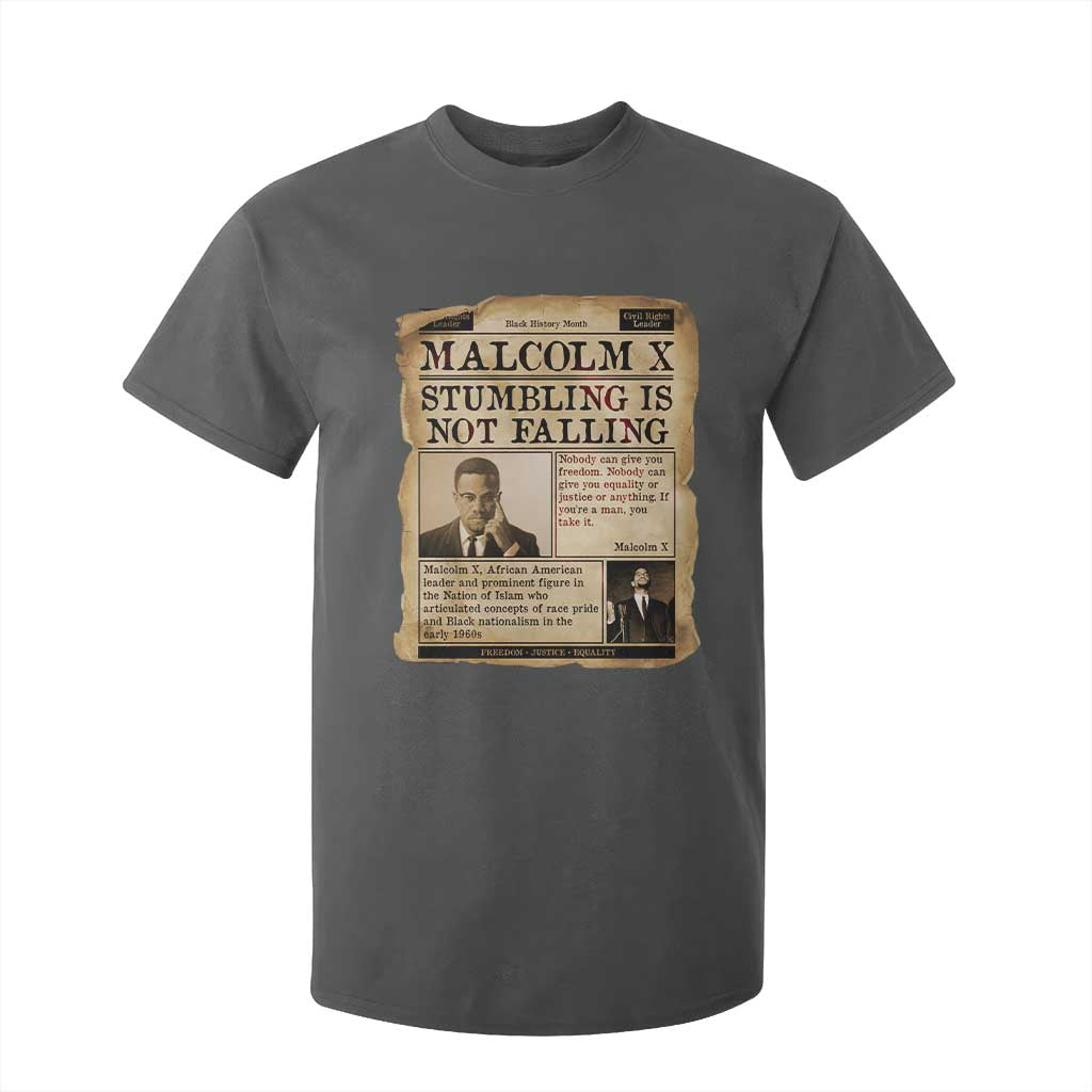 Malcolm X T Shirt For Kid Stumbling Is Not Falling Civil Rights Leader TS12