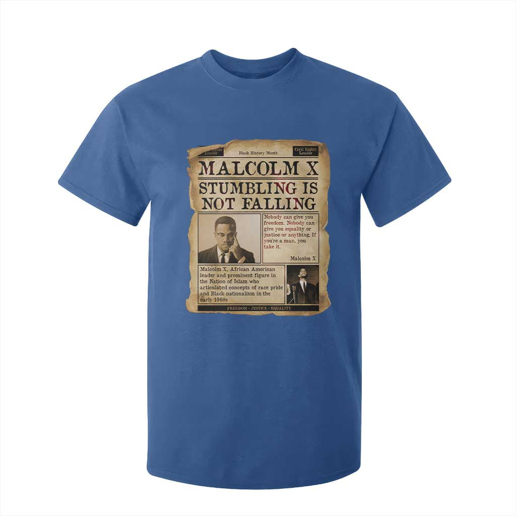 Malcolm X T Shirt For Kid Stumbling Is Not Falling Civil Rights Leader TS12