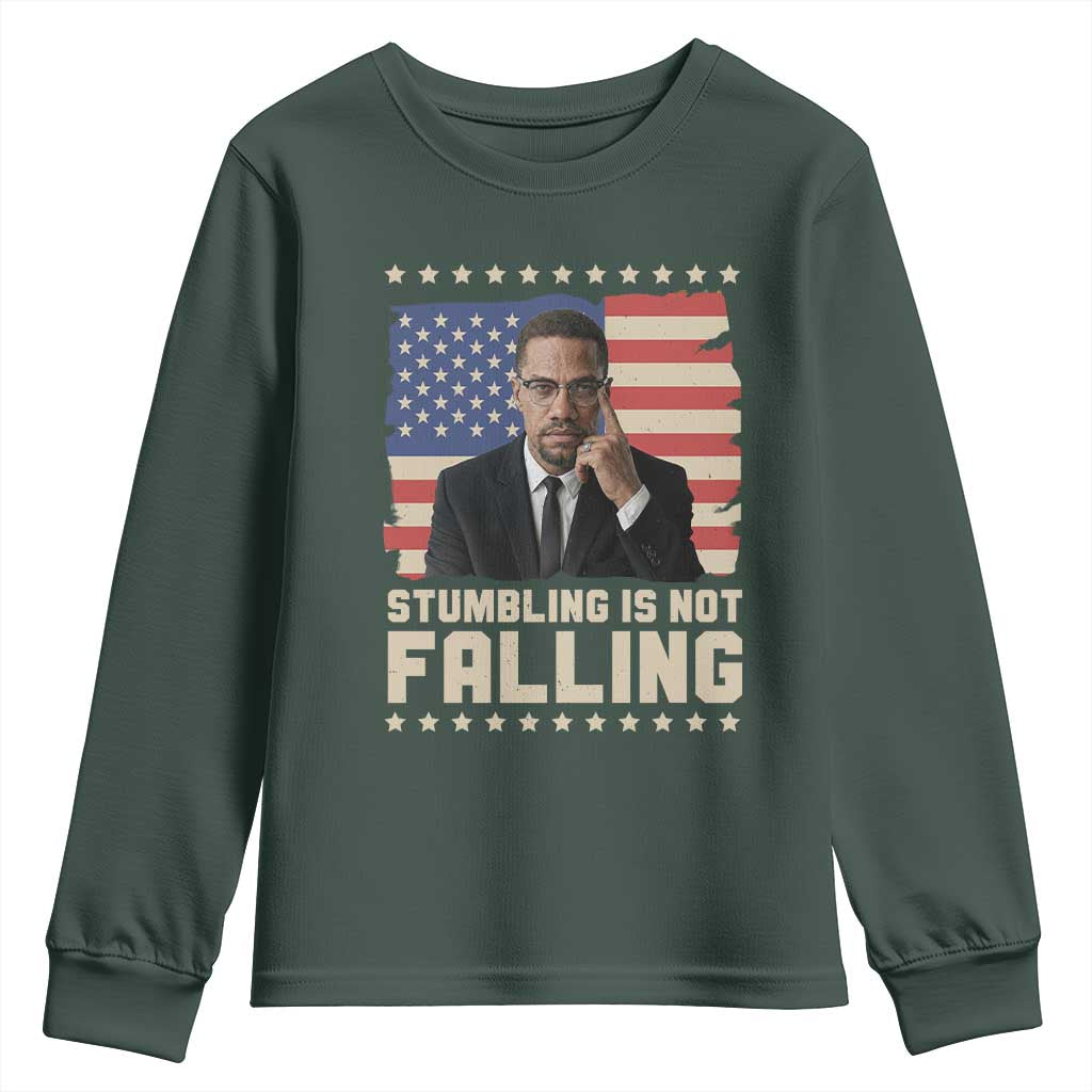 African American Pride Gift Youth Sweatshirt Malcolm X TS12