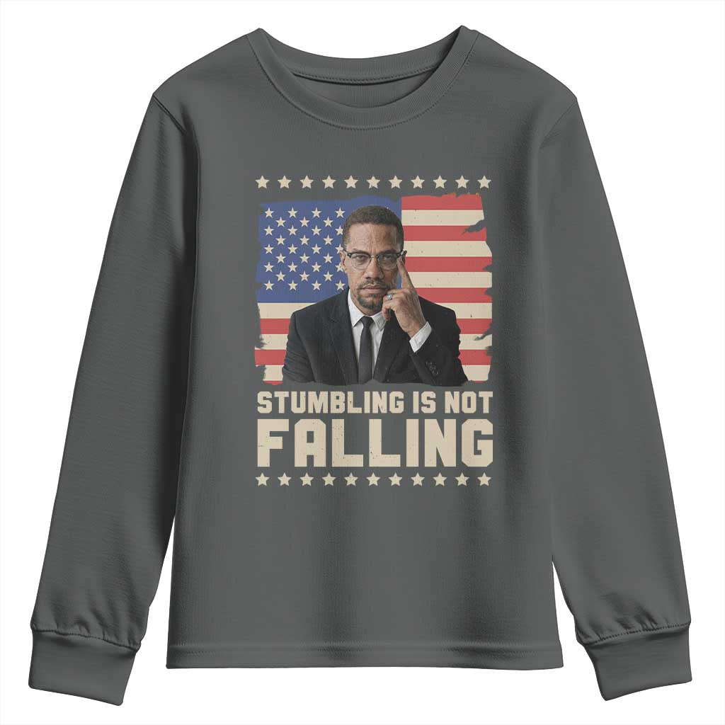 African American Pride Gift Youth Sweatshirt Malcolm X TS12