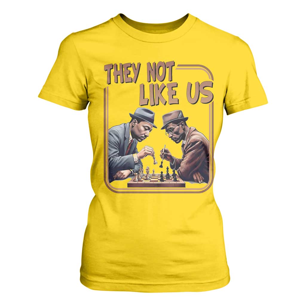 MLK And Malcolm X T Shirt For Women They Not Like Us Revolutionary Leaders - African Pride