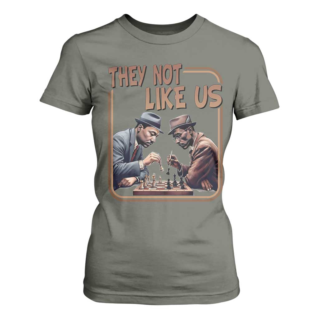 MLK And Malcolm X T Shirt For Women They Not Like Us Revolutionary Leaders - African Pride