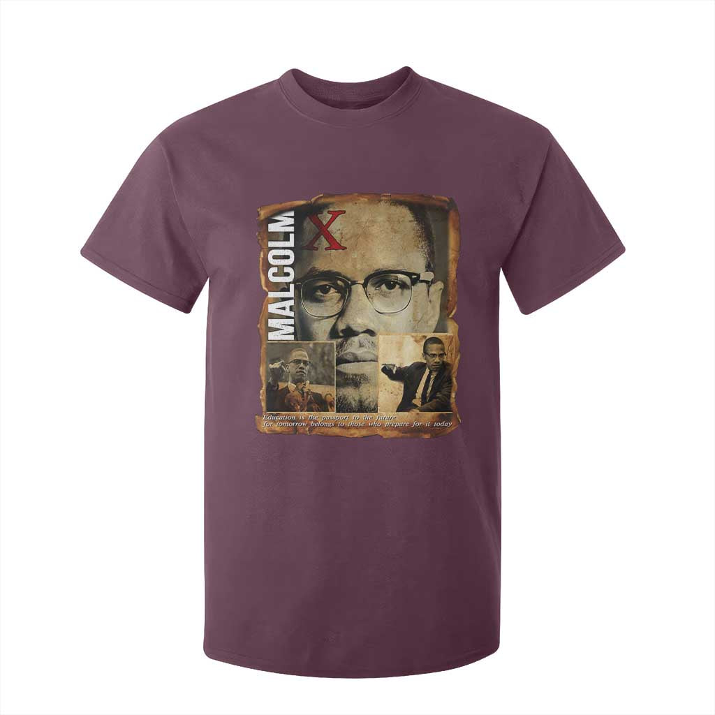Education Is The Passport To The Future T Shirt For Kid Malcolm X Quote