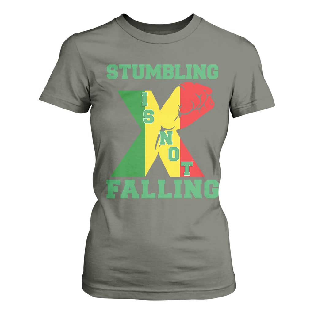 Stumbling Is Not Falling T Shirt For Women African American Black History Month TS12
