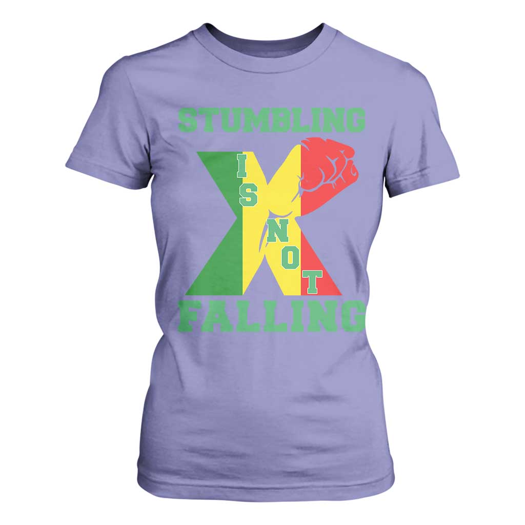 Stumbling Is Not Falling T Shirt For Women African American Black History Month TS12