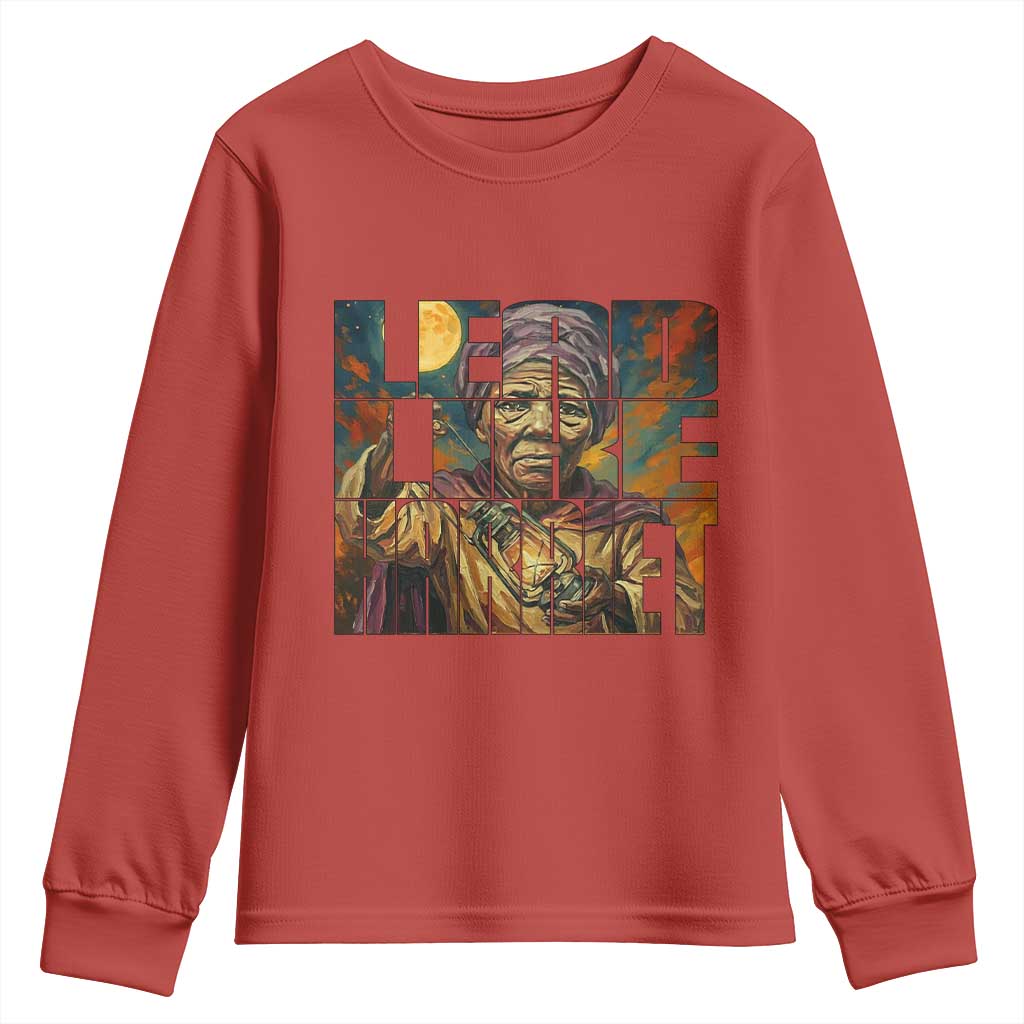 Lead Like Harriet Youth Sweatshirt Black Women Leadership Quote - African Pride